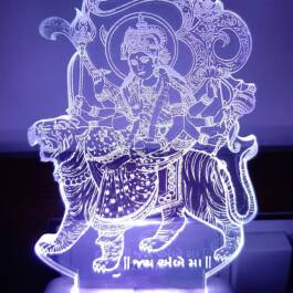 3D Illusion Acrylic Color Changing Ambe maa LED Night LAMP