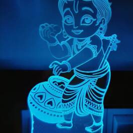 HIMOCEAN Tirupati Balaji 3D Illusion LED Lamp with Color Change