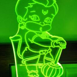 3D Illusion Acrylic Color Changing Bal hanuman LED Night LAMP Plug