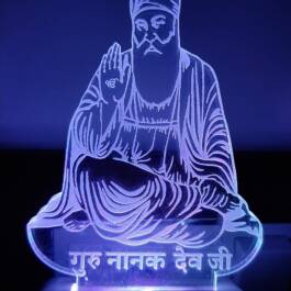 3D Illusion Acrylic Color Changing Shri Guru nanak dev ji LED Night LAMP Plug