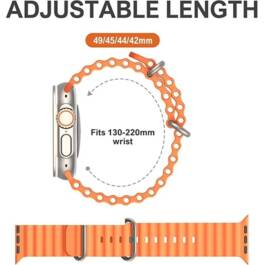 Ultra Smart watch Orange Color Straps Compatible for 45MM and 49MM Smart watches