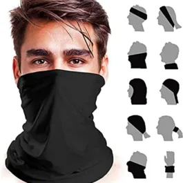 Summer/Winter Unisex Cotton Black Bandana Face Mack for Mens, Women, Boys, Girls