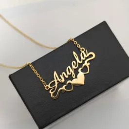 Bottom Heart Name Necklace