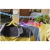 Windproof Anti-Slip Clothes Washing Line Drying Nylon Rope with Hooks - Multicolor 2 PC - Image 2