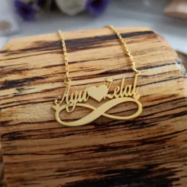 Infinity Love Heart Name Pendant