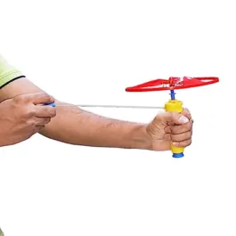 Flying Wheel for Kids / Flying Rotor / Pull String Helicopter / Flying disc / Spinning Wheel / Flying Saucers Pull String for Kids with Kids Activity Book- Multi Color