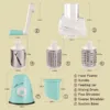 Rotary Cheese Grater - 3-in-1 Stainless Steel Manual Drum Slicer, Rotary Graters for Kitchen, Food Shredder for Vegatables, Nuts and Chocolate - Image 5