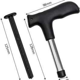 Coconut Opener Stainless Steel Puncher Open Coconut Hole Drill Tool for Straws (Black)