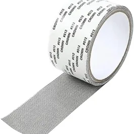 Mosquito Net Patch Repair Tape Self-Adhesive, Size -2 Meter x 50 MM (Pack of 1), Door Net, Window Net and Insect Mesh Patch Tape for Torn Nets, Grey & Black