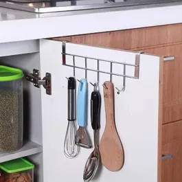 Garg Enterprises Stainless Steel Over The Cabinet Door Hook, Without Drill Hanging Hook Hook