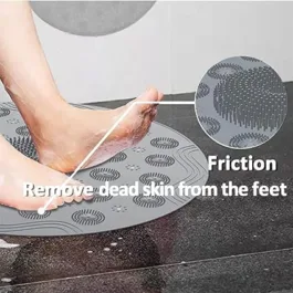 Silicone Foot and Back Scrubber Mat for Deep Cleasing, Softening,Soothing | Non Slip Sucction Cups | Multipurpose