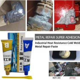 Metal Repair Glue, Glue for Metal to Metal, Liquid Metal Glue, Heat Resistant Glue for Metal, Appliances Casting Metal Repair Paste, ab Glue for Radiator Pipe Tank Repair Metal Filler- 100 Gram