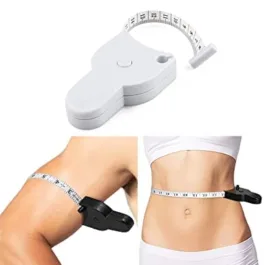 Automatic Telescopic Tape Measure,Perfect Body Tape Measure,Self-Tightening Body Measuring Ruler,Retractable Double Scales Rulers,Perfect Waist Tape Measure (White) Pack of 2