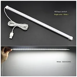 Portable 5 Volts 5 Watts Usb Led Tubelight, 1 Feet Cool White Home Light Along With 6 Feet Long Cable, Rigid Bar Desk Lamp Or Emergency Tube Light With High Brightness