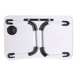 Multi-Purpose Laptop Study Table for Children Bed Foldabe Table Work Office Gaming Home with Tablet Slot & Cup Holder