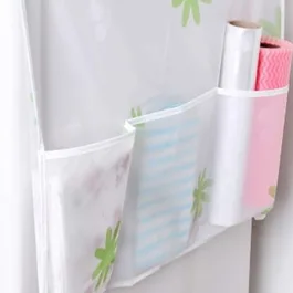 Refrigerator Storage Bag Colorful Waterproof dust Cover Sundries Organizer Hanging Bag Kitchen- 1 Piece, White