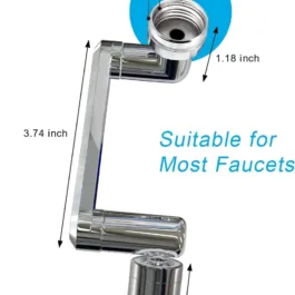 1080° Large-Angle Rotating Sink Faucet Aerator, Splash Filter Kitchen Tap Extend, Universal Rotating Faucet Extender, Robotic Arm Faucet Adaptor, Faucets Bubbler