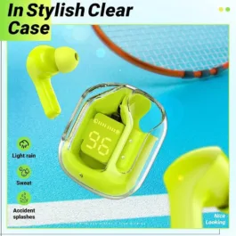 Air31 Transparent Cover BT5.3 Ultrapods with LED Digital Battery Display TWS Charging Case Earbuds ENC Bluetooth Headphone