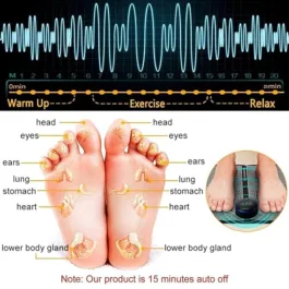 Ems Foot Massager Pain Relief,Electric Ems Massage Machine Mat,Rechargeable Portable Folding Automatic With 8 Mode