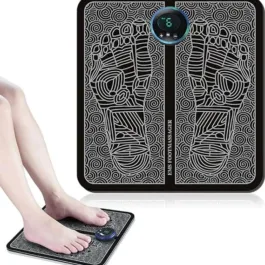 Ems Foot Massager Pain Relief,Electric Ems Massage Machine Mat,Rechargeable Portable Folding Automatic With 8 Mode