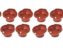 Smokeless Flameless Diya Pack of 10 | Plastic LED Diyas Candle with Water Sensors E-Diya, for Diwali Decorations