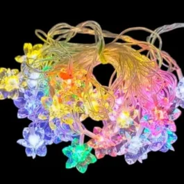 14 led Silicone Multicolor Blossom Flower 3 Meter Decoration Light for Diwali, Christmas, Weddings and Home Decoration (Multicolor)
