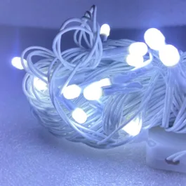 8 mm 40 ft/12 m Long 40-42 Single Colour LED Still Series Light/Bulbs for Decoration (White)
