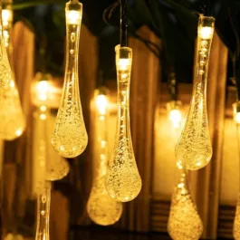 14 Led 10 Feet Fancy Big Water Drop Light Multi Colour | Outdoor String Lights Waterproof | Decoration Lighting for Diwali (WARM WHITE, 3 Meter)