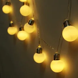 20LED Big Bulb Fairy String Lights for Decoration Plastic Frosted Globe Indoor Outdoor,Warm white