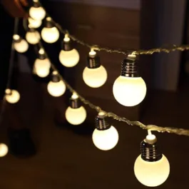 20LED Big Bulb Fairy String Lights for Decoration Plastic Frosted Globe Indoor Outdoor,Warm white