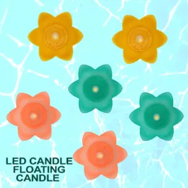 Multicolour Water Sensor Floating Diyas for Diwali Décor Items for Home Decor Reusable Navratri Diwali Lights Water Sensor Plastic Lotus (Pack of 6)