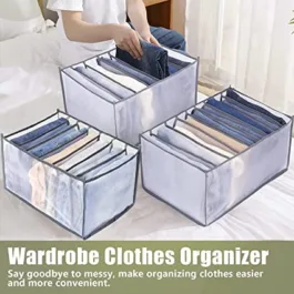 7 Compartment Wardrobe Clothes Organizers For Storage Box For Clothes Multipurpose Cloth Organizers Storage Box Wardrobe Clothes Storage Organiser T-Shirt, Legging, Skirts, Jeans Pack Of 1