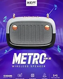 KDM 30 Metro 5 Hours Music Time Wireless 5 W Bluetooth Speaker
