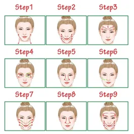 Smooth Facial Roller & Massager Natural Massage Jade Stone for Face Eye Neck Foot Massage Tool