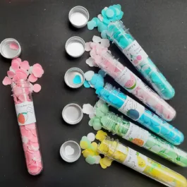 Travel Soft Paper Soap Flower Design Tube Shape Bottle (Assorted/Random Colour)