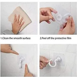 Self Adhesive No Drills Wall/Rail/Kitchen/Bathroom Towel Hanger Hook PACK OF 1