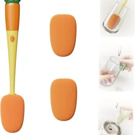 3 in 1 Multi Bottle Cleaning Brush,Sponge Baby Bottle Brush, Cup Lid Gap Bottle Cleaner Brush Cleaning Brush, Multifunctional Cup Brush with Long Handle for Water Bottles