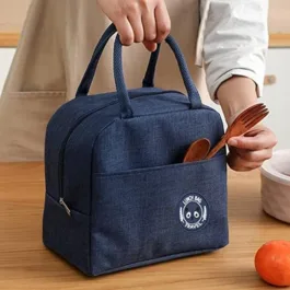 Lunch Bag, Oxford Cloth with Humanized Handle, Reusable Hot and Cold Retention Lunch Bag, Large Work Capacity
