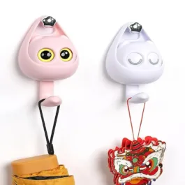 Adhesive Cat Hook, Wink Cat Key Holder for Wall Cute Cat Hooks, Decorative Wall Hooks for Hanging Key, Towels, Scarf, Hats, Coat, Cloth, Bags, Cute Room Decor