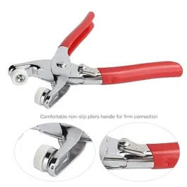 Snap Fasteners Kit Tool | Metal Snap Buttons Rings with Fastener Pliers Press Tool Kit for for Sewing and Crafting (Multicolor)