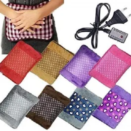Rechargeable Electric Soft Velvet Cover Hot Water Bag with for Warming Your Hands/Pain Relief/Muscle Relaxation and As Pillow (Multi)