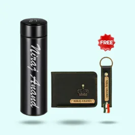 3-in-1 Hamper Set for Men – Bottle, Wallet, Keychain