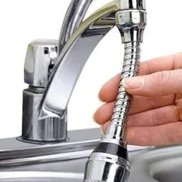 Faucet Sprayer Attachment 360 Rotatable Kitchen Tap Head Replacement,Anti-Splash Faucet Nozzle Head with Hose and Universal Connector | Silver