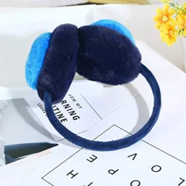 Kids Winter Earmuffs Football Adjustable Soft Plush Faux Fur Ear Warmers for Girls & Boys PACK OF 2