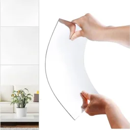 all Mirror Tiles Decor Acrylic-Full Mirrors Flexible Decorative Mirror Sheets Adhesive Mirror Stickers for Door Bedroom Bathroom Shower Gym