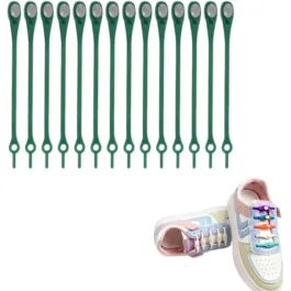 Silicone Shoelaces Round Elastic Shoe Laces No Tie Shoelace for Men Women All Sneakers Fit Strap Shoe Lace 12PC