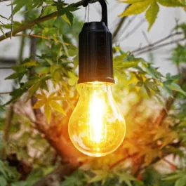 Rechargeable Camping Hanging Bulb Light Unbreakable | Decorative Hanging Bulb with 3 Modes Tent Lamp for Camping | USB C Rechargeable with Hook Emergency Lamp Light (Pack of 1)