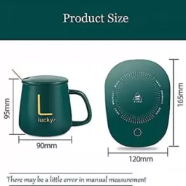 Coffee Mug Heater with USB,Cup Heater for Desk Coffee Warmer Beverage Warmer Automatic Thermostatic Smart Cup Heater for Coffee, Milk, Tea, Cocoa, Water, Home and Office Use Cup Spoon