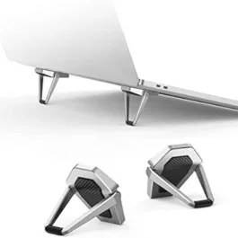 Laptop Stand Portable Invisible Laptop Riser Stand | Mini Aluminum Cooling Pad, Lightweight Laptop Desk Stand for MacBook, Lenovo, Dell, HP & Other Laptops