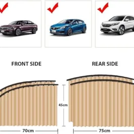 Car Side Window Curtain Slidable Magnetic Car Side Window Parda Car Sunshade Curtain for Merce 2 PC